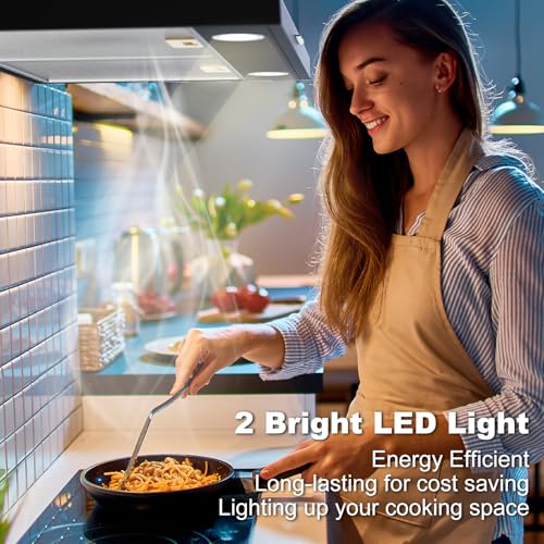 Alemania 30 Inch Under Cabinet Range Hood, Ultra Slim Kitchen Stove Vent Hood, Ducted/Ductless Convertible Oven Exhaust Fan with Charcoal Filter & Foil Exhaust Pipe