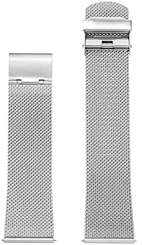 Skagen Men's 20mm Stainless Steel Mesh Watch Strap, Color: Silver (Model: SKB6039)