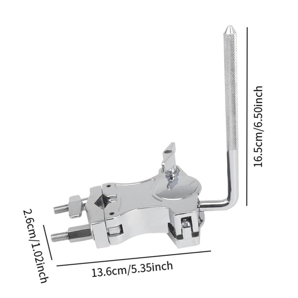 Soporte Tom Drum para Batería Accesorio de Recambio Estructura Metálica Resistente Ajuste 360 Grados Adecuado para Estudiantes de Música Ensayos