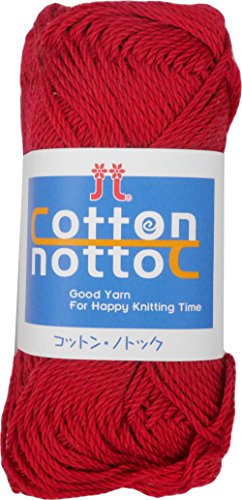 ハマナカ コットンノトック 毛糸 合太 col.14 レッド 系 25g 約90m 5玉セット 0011