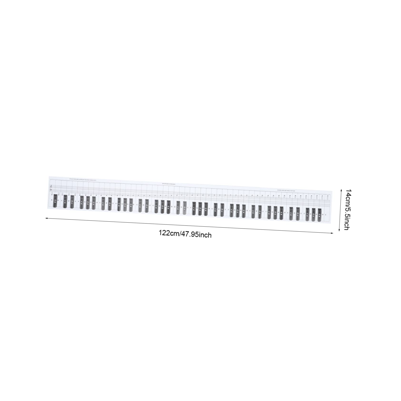 Alasum 3piezas Guía De Práctica Para Teclado De Piano De Teclas Cartel De Referencia Para Estudiantes y Profesores Material Diseño Portátil Color