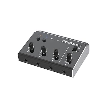 Amazon | SYNCO-超小型オーディオミキサー-4チャンネル-ミニステレオ