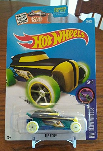 2016 Hot Wheel Rip Rod HW Glow Wheels Black Blue & Yellow miniatura 2