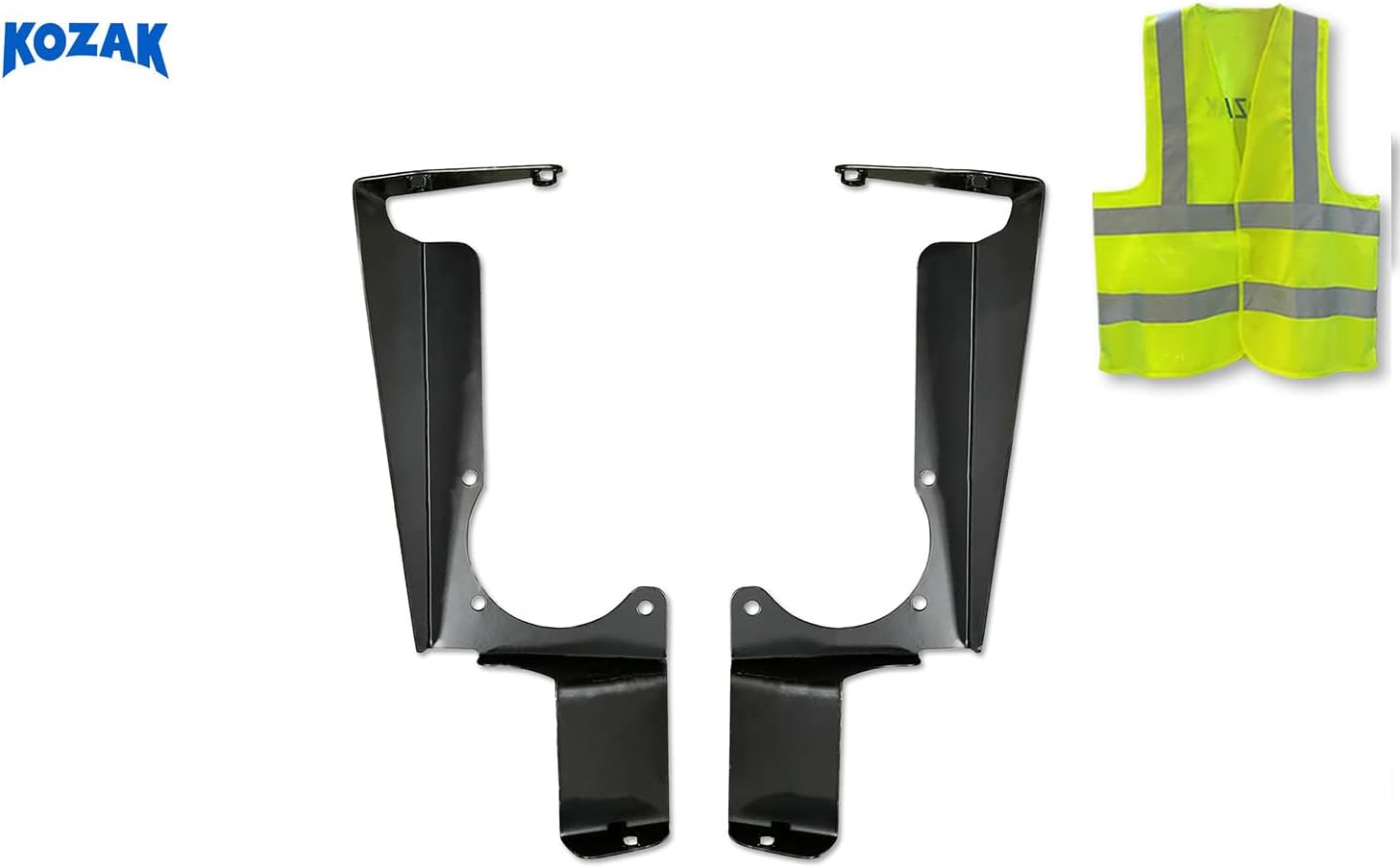 KOZAK Fog Light Mounting Brackets (Right Passenger and Left Driver Side) Pair Set Compatible with Cascadia 2008-2017 Plus Logo and KOZAK Vest