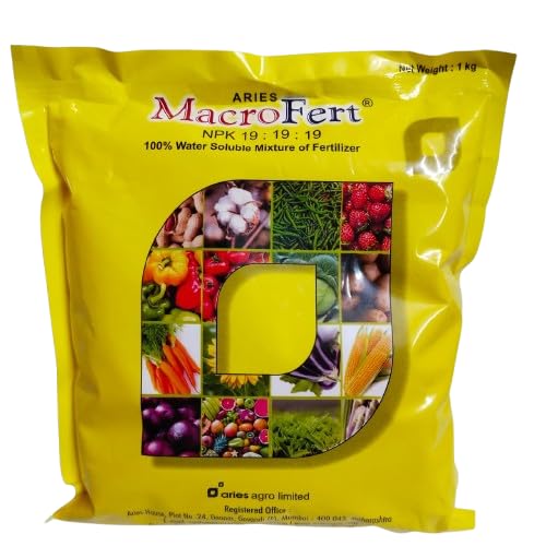 Aries MacroFert NPK 19-19-19 Water Soluble Fertilizer For Plants 1 Kg (Foliar Spray) (B0CPPZ9FST) Amazon Price History, Amazon Price Tracker