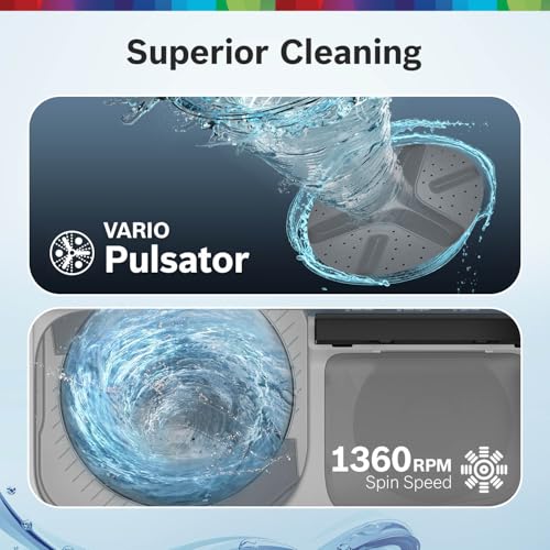 Image of Bosch 9 kg 5 Star Semi-Automatic Top Loading Washing Machine (2025 Model, WJP904P0IN, 3 Wash Programs, Anti-Rust Body, 1300 RPM Spin Speed, Peacock Blue, 2 Years Comprehensive Warranty)