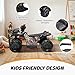 Forever Source ATV for Kids, 6V Battery Powered Toddler 4 Wheeler w/Music, Light, 1.2mph Max Speed, Kids ATV 4 Wheeler for Ages 1½ to 3½ Years, Black