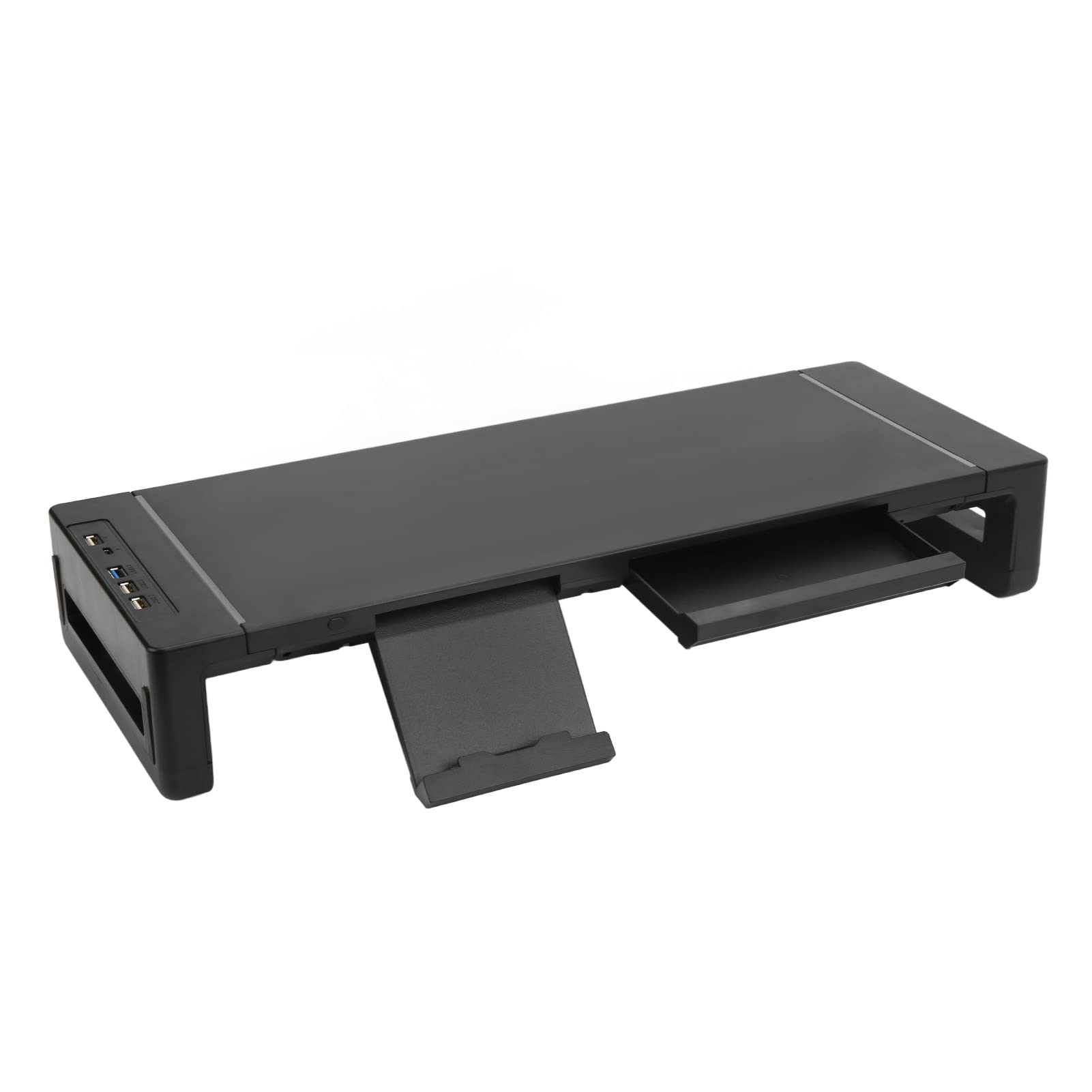 RGB-Monitorständererhöhung mit USB3.0-Aufladung, Ergonomisches Design, Tragkraft 25 Kg, Verstellbare Länge, 5 Lichtmodi, USB-Erweiterung, Praktisch und Praktisch