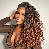 ToyoTress Boho Island Twist Crochet Hair - 14 Inch 8 Packs Ombre Brown Boho Havana Twist Crochet Braids, Synthetic Braiding Hair (14 Inch,8P-T30)