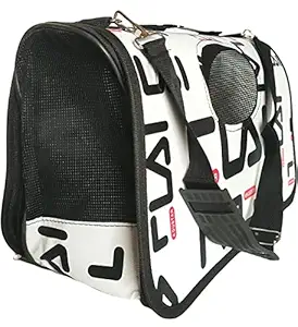 KittuPet Shoulder Hanging Bag Pet Carrier | Dog Carrier | Cat Carrier - Breathable Barrel Printed Sling Outdoor Travelling Bag (Size - Medium, Design - Dustar)