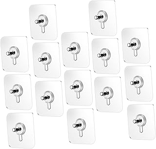 DECHOUS 20 Pcs No Trace Screw Sticker Picture Hangers Suction Cup Hook Picture Hanging Hooks Photo Frame Hook No Drilling Nail Wall Hook Self Adhesive Wall Home Hooks Kitchen Sticker Shelf