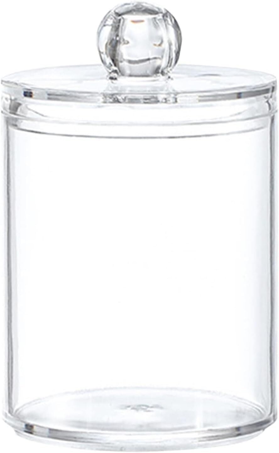 Toothpick dispenser,Toothpick Holders Plastic Round Toothpick Storage Box Transparent