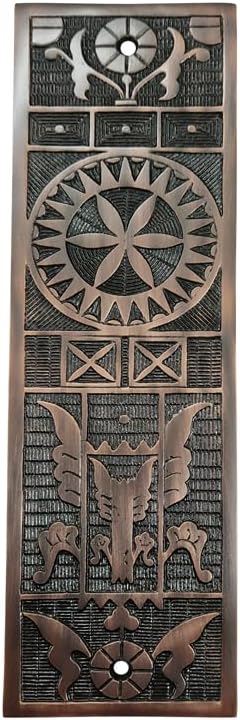 Adonai Hardware Decorative Aluminium Push Plate (9.96 Inch Ohel, Antique Copper)