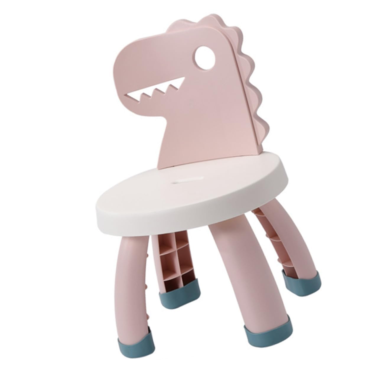 Chaise dinosaure rose anti-dérapante en plastique sécurisé avec dossier épais