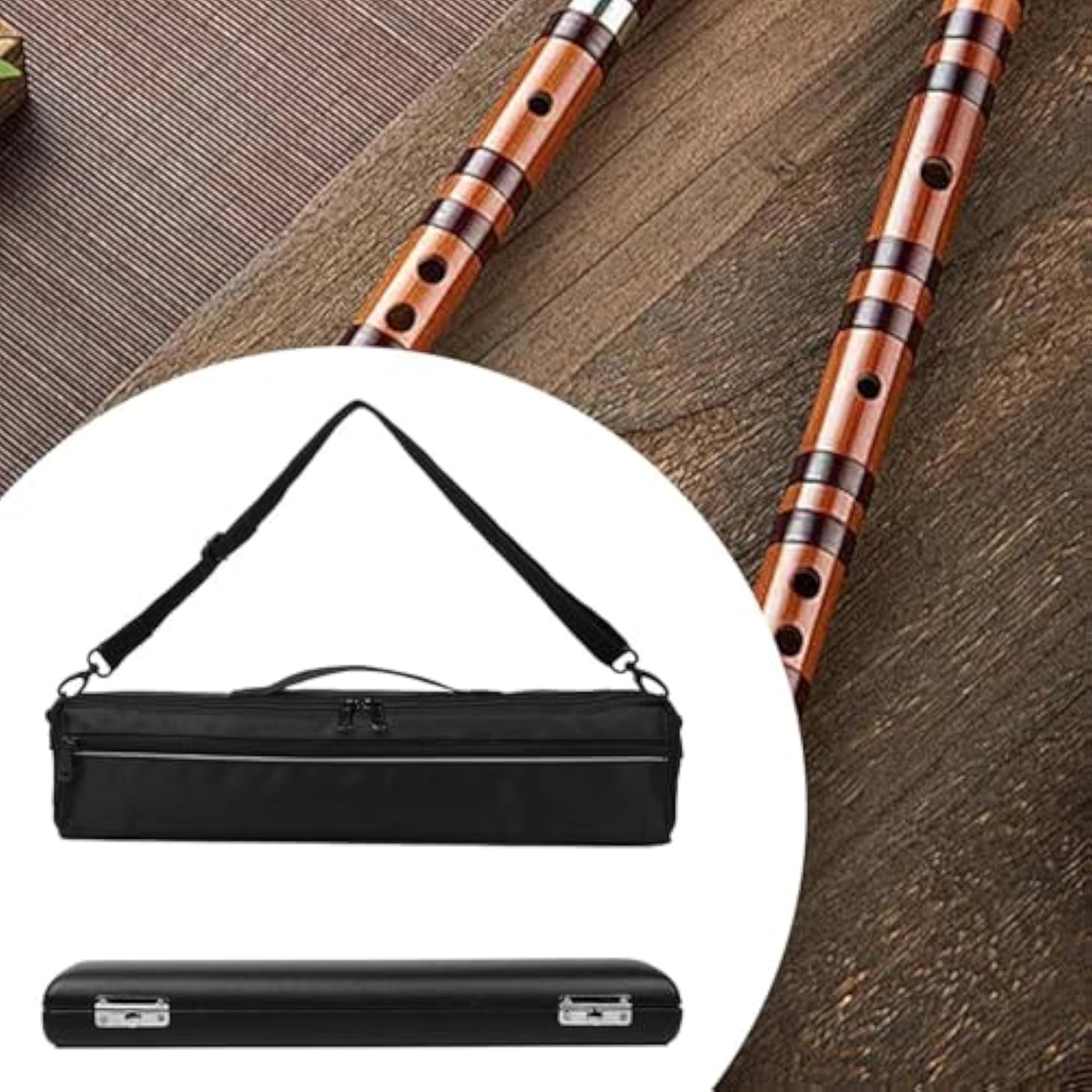 PU Leather Flute Case and Carrying Handbag