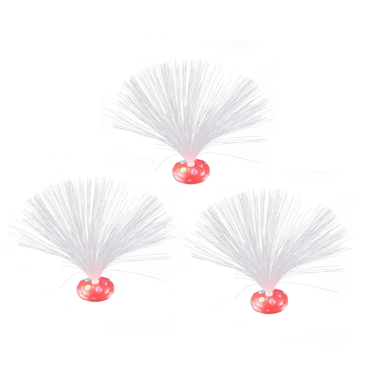 Hemoton 3pcs Colorful Led Fiber Optic Night Lamp Decorative Lights for Parties Weddings and Birthdays Creates Warm Atmosphere Random Colors No Batteries Included
