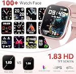 Smart Watch pour les femmes hommes,1.83" HD Smart Watch avec le cœur Rate/SpO2/Sleep Surveiller,2026 Montre de fitness avec appel Bluetooth,120+ Modes de sport Suivi d'activité Smartwatch pour Android iOS imperméable