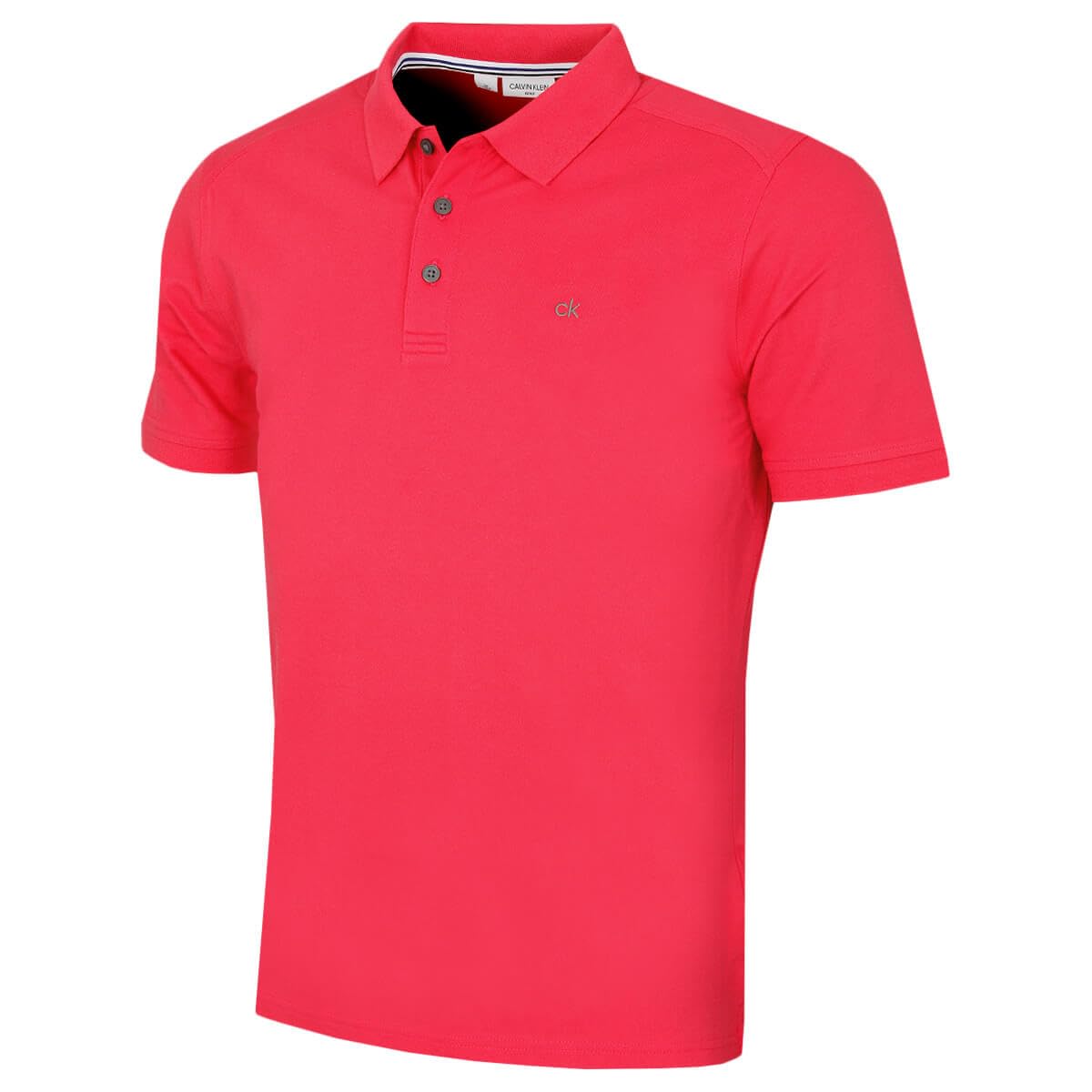 Calvin Klein Mens Campus 3 Button Polo Shirt - Raspberry - XXXXXL