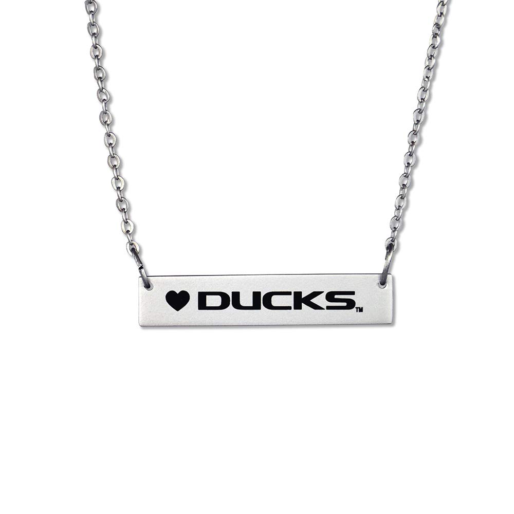 Fan Frenzy Love Oregon Silver Bar Necklace