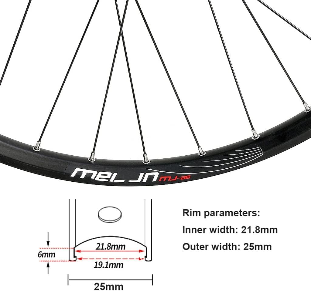 MTB Fahrrad Laufradsatz Aluminiumlegierung 26 27,5 29 Zoll, Scheibenbremse Doppelwandig Hybrid-/Mountain-Felge 2450G Zum Schwungrad Mit 7/8/9/10/11 Speed