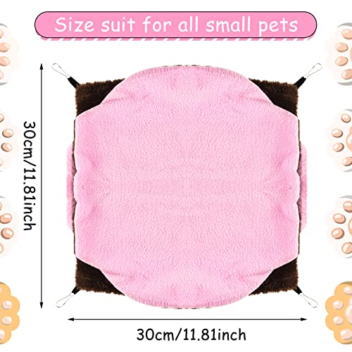 image for XINRUI 3 Tier Ferret Rat Hammock,Guinea Pig Cage Accessories,11.8x11.8