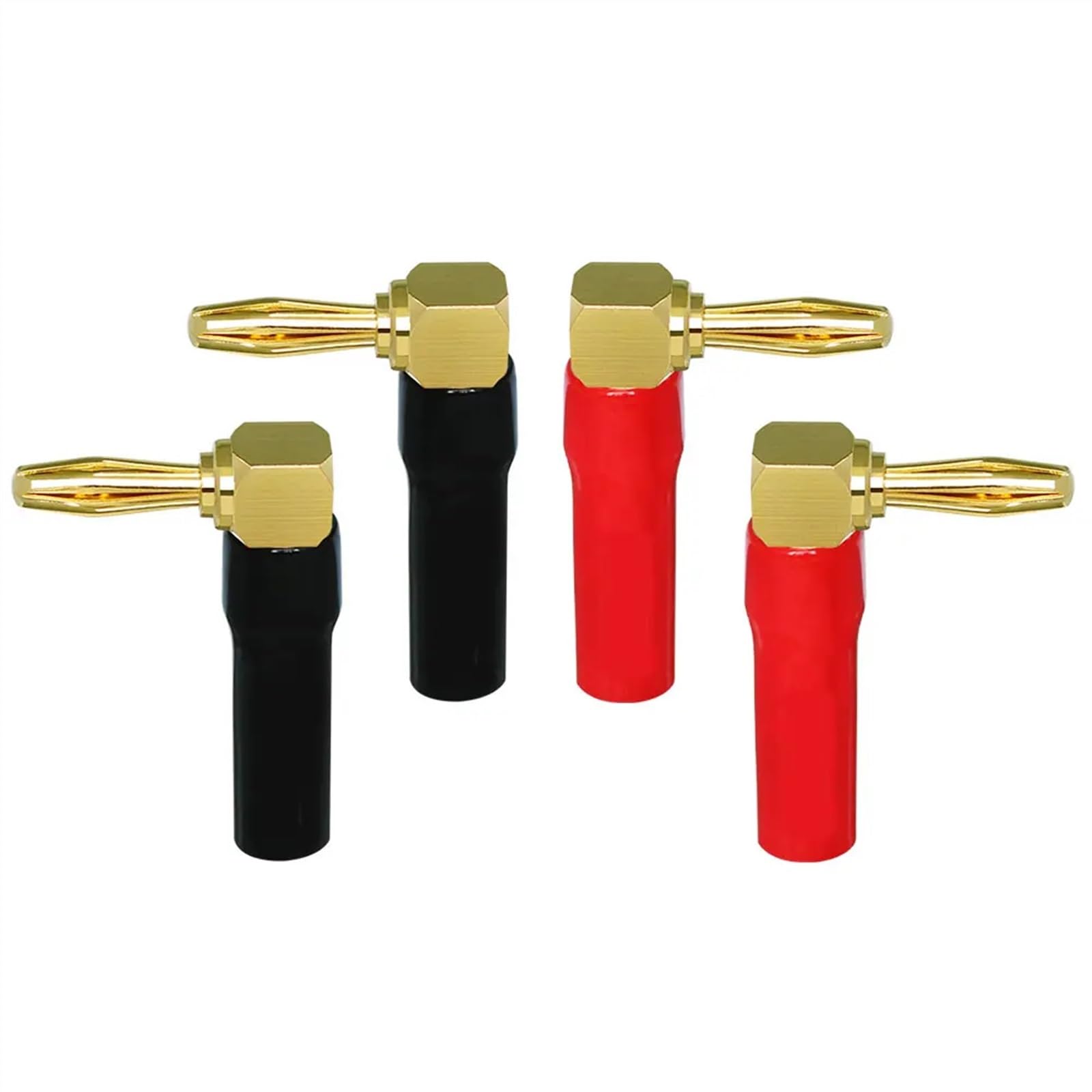 4 Pezzi Spine Banana Placcate Oro Audiocrast Per Cavi Altoparlanti HIFI