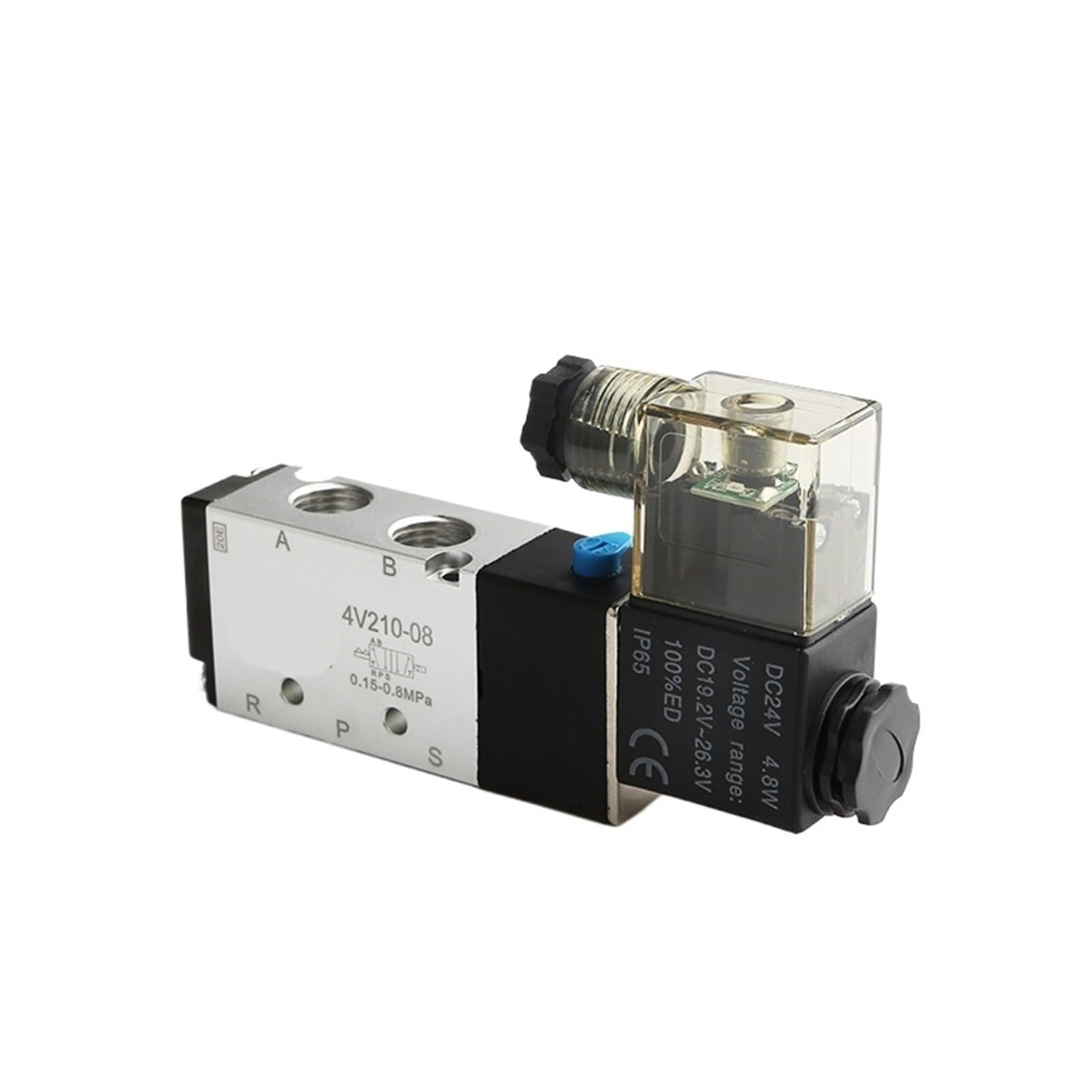 4V210-08 4v110-06 Pneumatic Solenoid Air Valve 1/4" 1/8" 3/8" 1/2" inch 2/5 Electromagnetic 4V310-10 12V 24V 110V 220V(DN6 4V110-06,DC24V)