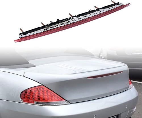Miniatura 2 de Repuesto OE para BMW E63 E64 645CI 650I M6 6-Serie Coupé Convertible Trasero Rojo LED Tercera Luz de Freno, Lente Roja