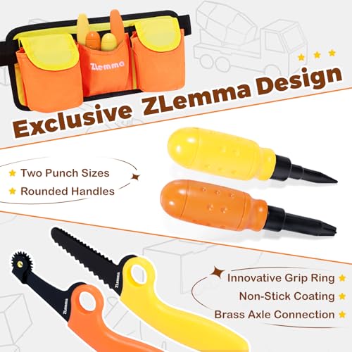 Image of Kids Cardboard Construction Tool Set with Electric Drill & Tool Belt -258PCS, STEM Building Kit for Creative Craft Projects, Educational DIY Engineering Toy for Boys & Girls