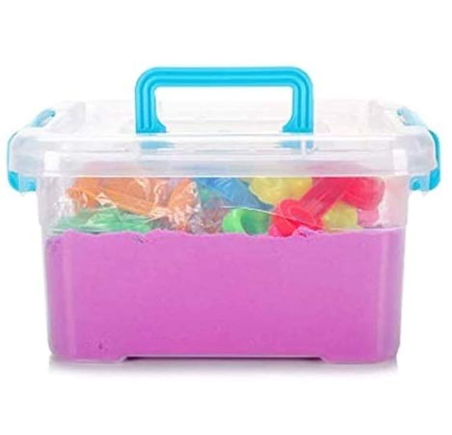 Cutiecute 2000 Grams Magical Play Sand Toy Set with Accessories- Modeling Clay, Never Dries, Build Sandcastles (purple)