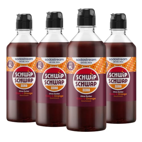SodaStream drink mix Schwip Schwap Zero Cola-Orange Getränkesirup ohne Zucker für Wassersprudler 4 x 440ml