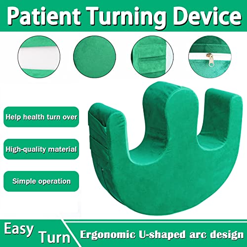Sexysamba Patient Turning Device With Fixing Strap Elderly Assistance Products Paralysis Bed Rest Leg Pillow Patient Lift Aid Flannel Multifunctional Anti-Decubitus Nursing Products, Green #TOP4