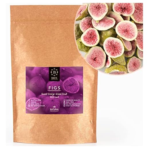 BRIX Higos Liofilizados | Higo Silvestre Deshidratado 100% Natural 95g | Premio Gran Sabor de Frutas Liofilizadas | Sin OGM ni Gluten, Vegano y Retenido de Vitaminas