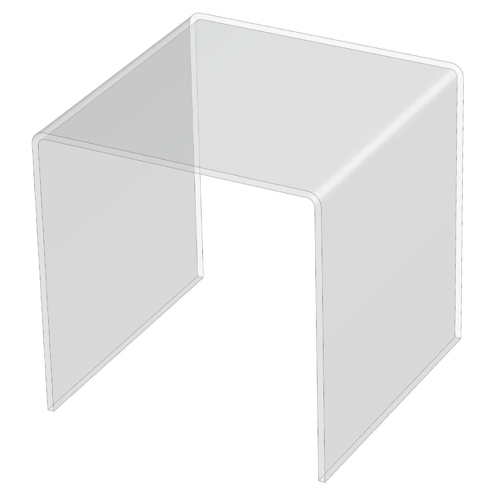 3R W Design Clear Acrylic Display Risers- Premium Shelf Riser Display Stands and Plinths - Hoverstand- Made in UK (6mm-thick-30cm-30cm-30cm, Max Load 5kg)