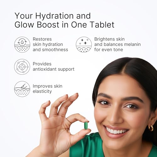 Image of Glutone-Hydra | Setria Glutathione with Ceramosides Tablets for Dry Skin | For Glowing Hydrated Skin | Pack of 30 Tablets