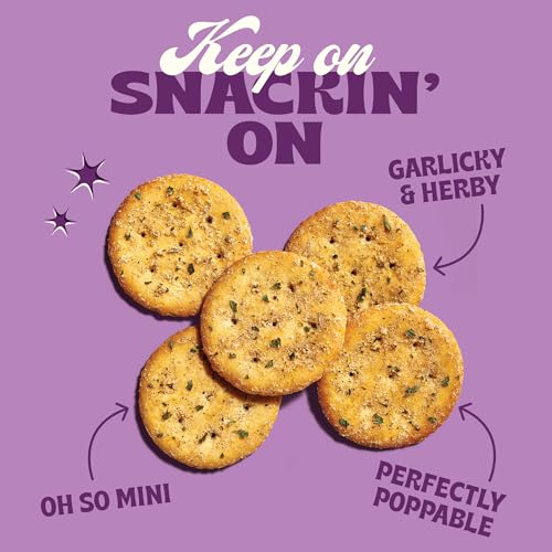 Image of Back to Nature Garlic & Herb Seasoned Mini Crackers, Plant Based Snack, 1pk
