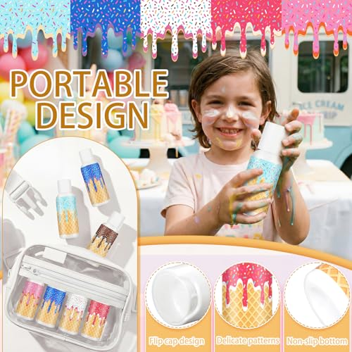 Image of 24 Pcs Travel Size Mini Sunscreen Bulk SPF30+ Ice Cream Drip Party Favors Small Sunscreen Sun Protection Stuff for Birthday Sports Coach Team Coach Team Appreciation Gift, 1 Fl. oz(Ice Cream Drip)
