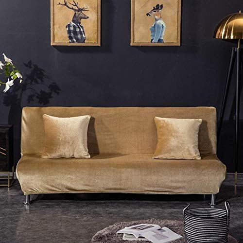 Housse de canapé extensible pour rénover une banquette usée kaki