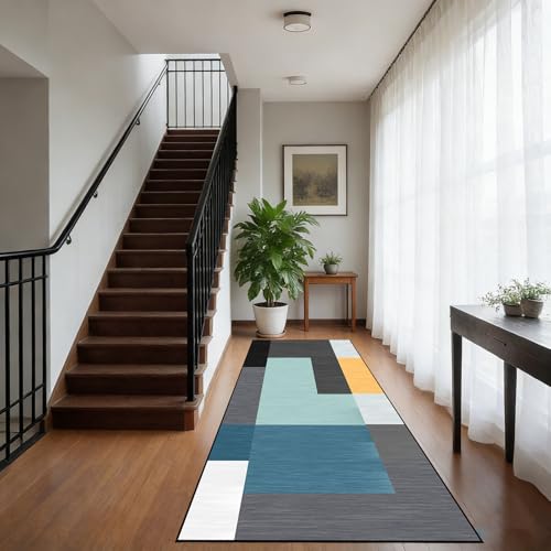 Alfombra de Pasillo 95x130 cm Lavable y Antideslizante Moderna para Cocina y Salón 3