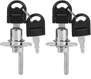 2Pcs Cabinet Lock,File Cabinet Lock,Furniture Drawer Wardrobe File Cabinet Lock with Keys Office Security Drawer Lock Furniture Lock for Cabinet Furniture(16mm Silver Single Lock)