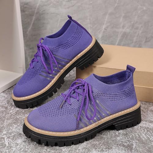 Chaussures de marche légères et baskets orthopédiques violettes tendance - 3