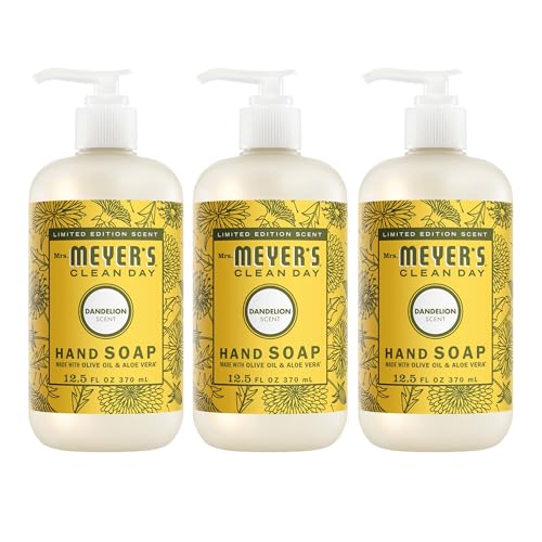 Image of MRS. MEYER'S CLEAN DAY Liquid Hand Soap, Dandelion, 12.5 fl oz, 3 Pack