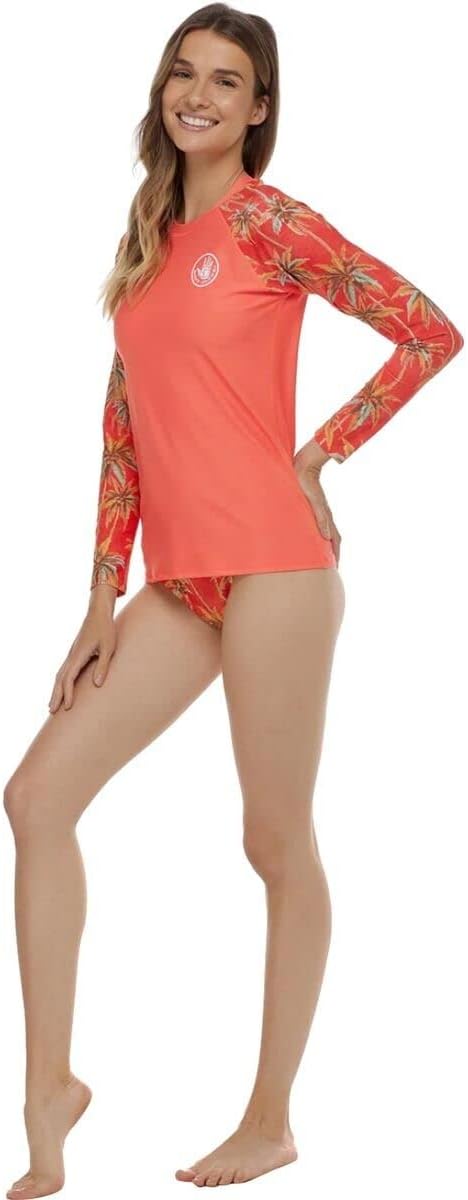 Body Glove Women's Sleek Long Sleeve Rashguard with UPF 50+