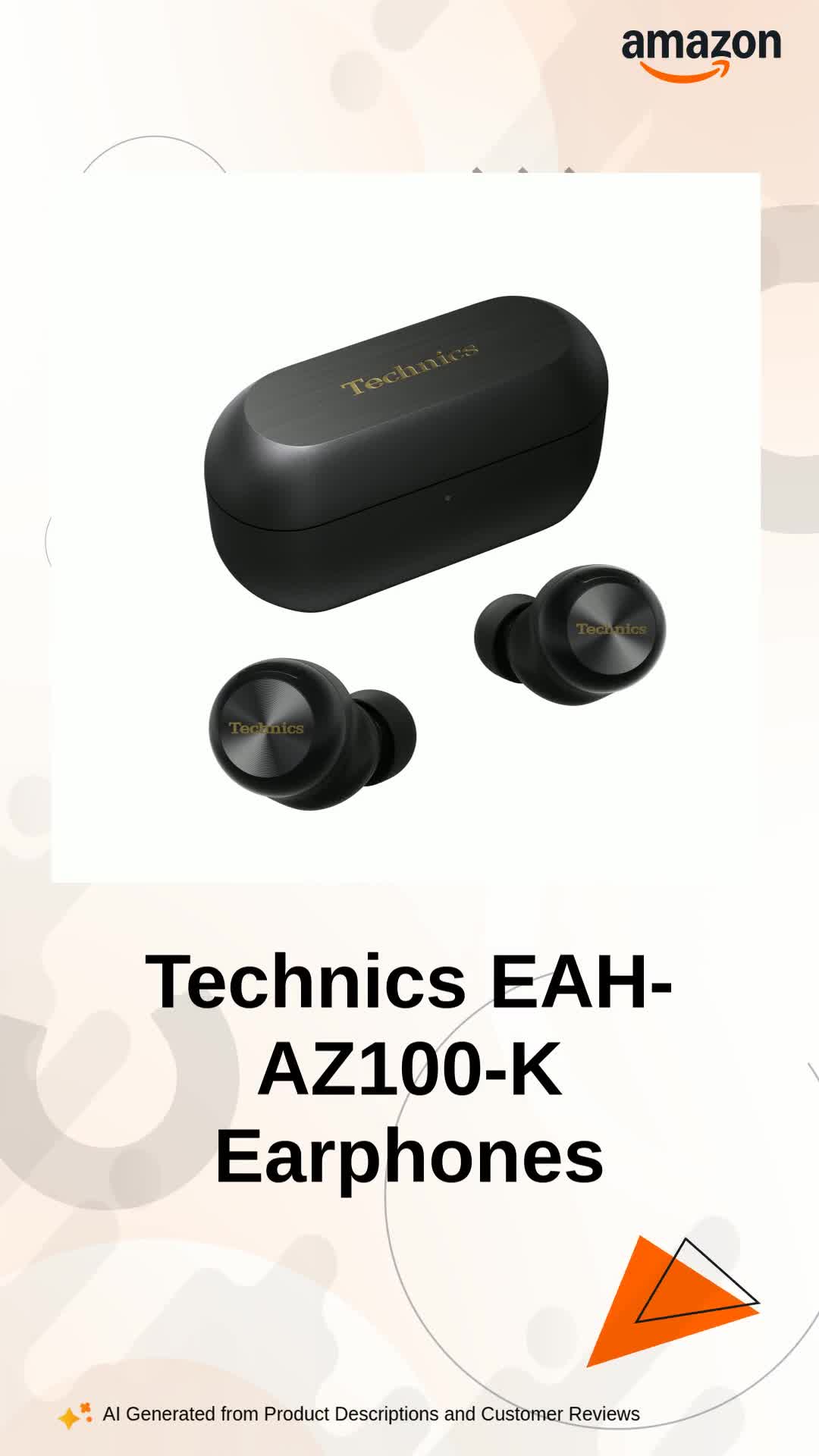 Technics ワイヤレスイヤホン EAH-AZ100-K ブラック Technics テクニクス EAH-AZ100-K ブラック 完全ワイヤレスイヤホン
