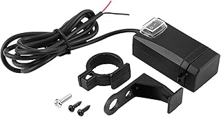 KIMISS Carregador universal para celular de motocicleta de 12 a 24 V com interruptor duplo USB QC3.0 carga rápida + carregador USB para motocicleta carregador USB duplo de motocicleta isqueiro Socke
