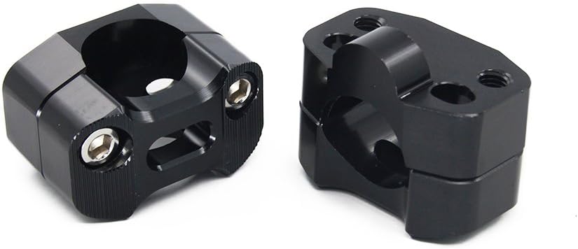 HandleBar Fat Handle Bar Risers CNC Aluminum Mount Clamp Adapter Exchange 7/8" - 1 1/8" For CRF YZF KXF KLX RMZ DRZ KX RM YZ SX EXC XC 65 85 125 250 Dirt Bike Black