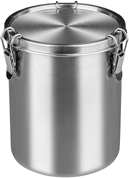 Tanjiae Stainless Steel Coffee Canister | 100% Airtight Metal Food Storage Container with Lid Sealed - Keep Coffee Beans, Sugar, Tea Fresh for Months 56 fl oz