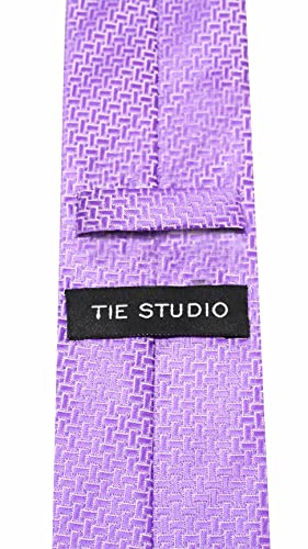 Image of TIE STUDIO Men's Necktie Pocket Square & Cufflink Set | Standard | Jacquard Fabric | Superior Stitching |