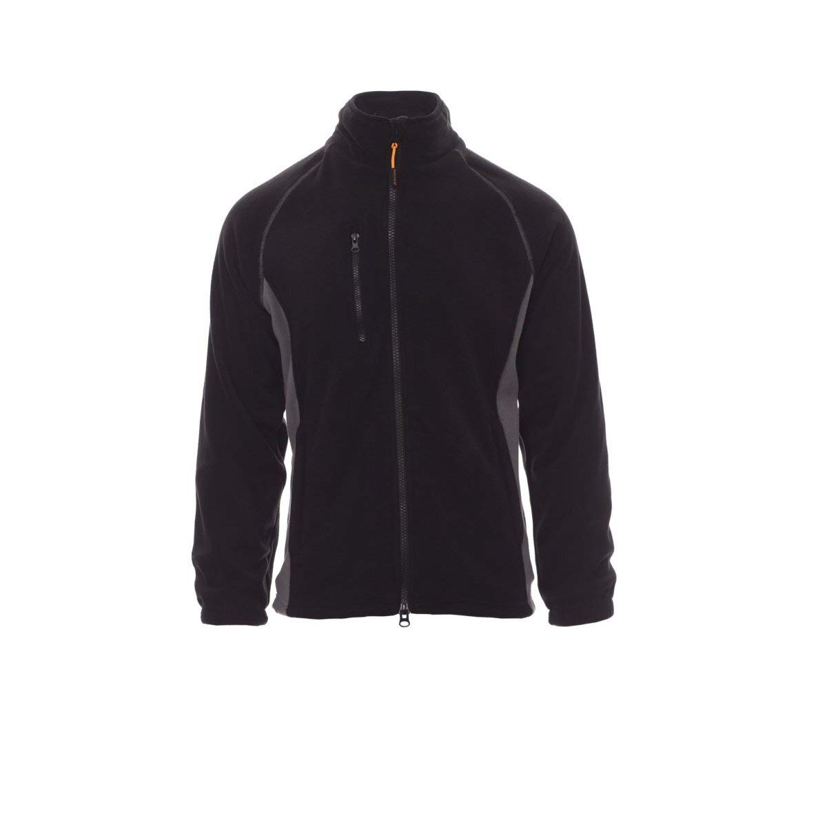 PAYPER Aspen+ Pile Giacca da Uomo 100% Poliestere Chiusura Zip Intera Manica Raglan Elastici stringi Polso Tasca Frontale Verde/Verde Acido