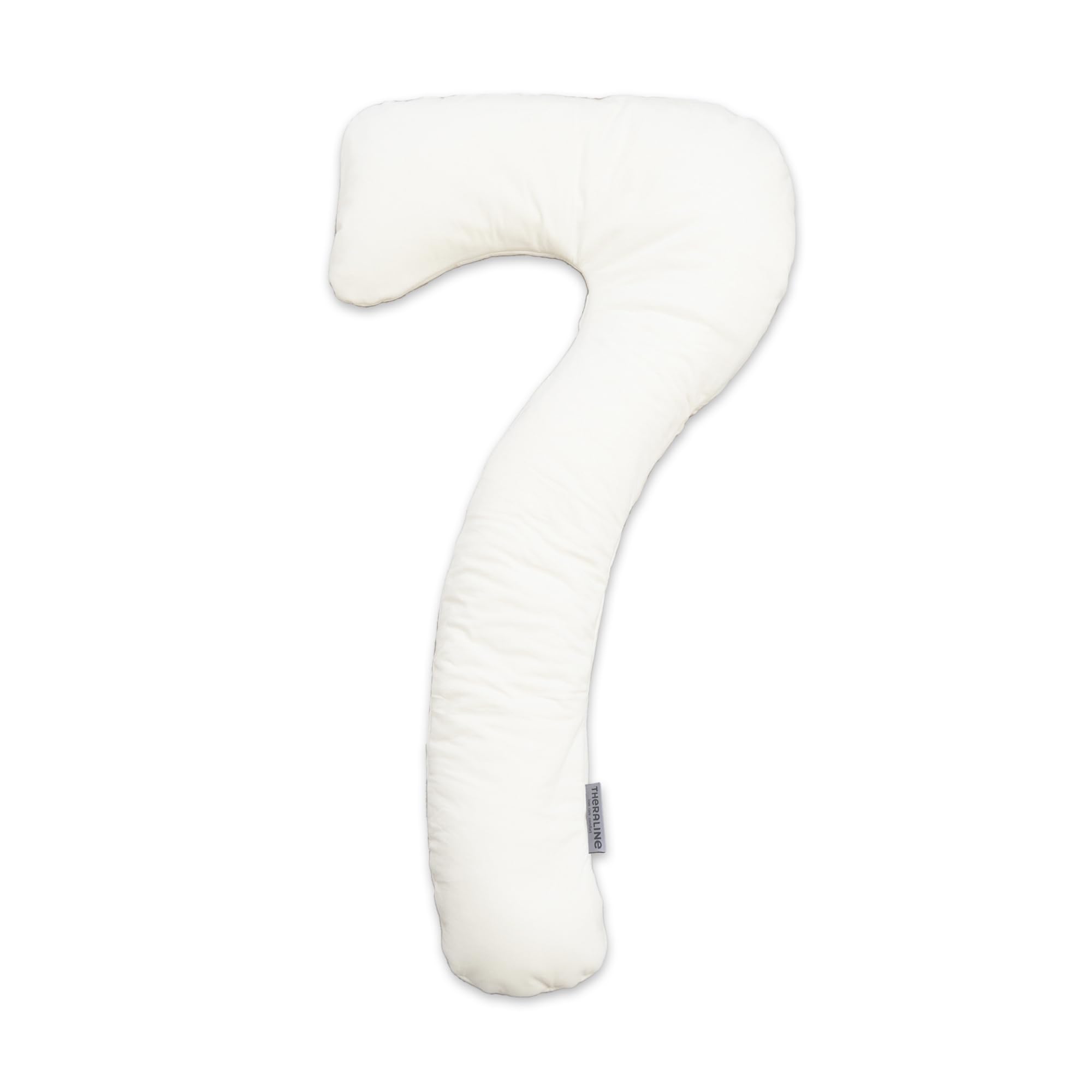 Theraline my7 Seitenschläferkissen mit Bezug, waschbar 60°C, Stillkissen & Lagerungskissen ergonomisch mit integriertem Kopfkissen, Kissen für Seitenschläfer mit wattiertem Bezug für mehr Komfort